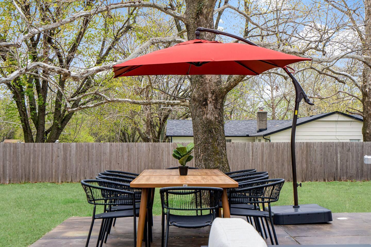 Outdoor dining area